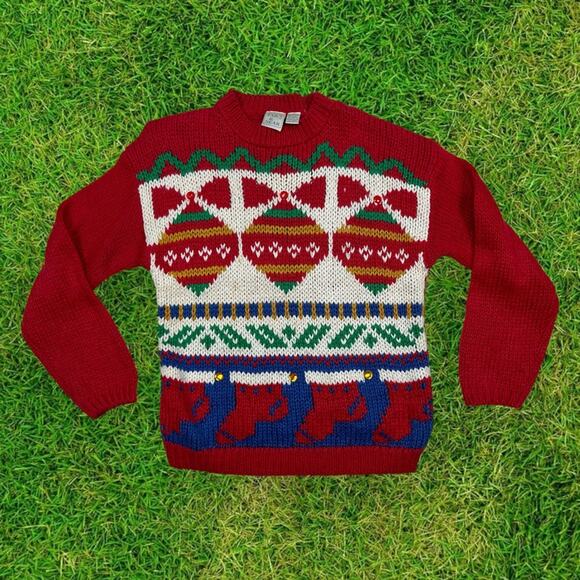 Vintage Far & Near Christmas Ornament Sweater large - Picture 1 of 8